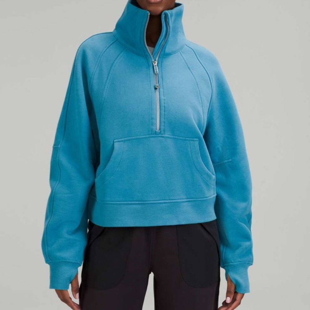 Lululemon Scuba Oversized Funnel Neck Half Zip - Oceanic Blue - Size XS/S